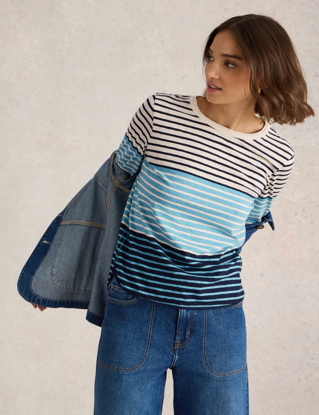 Pure Cotton Striped Top