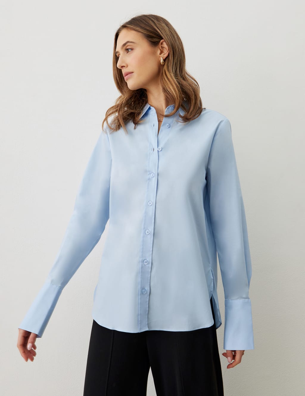 Pure Cotton Collared Shirt