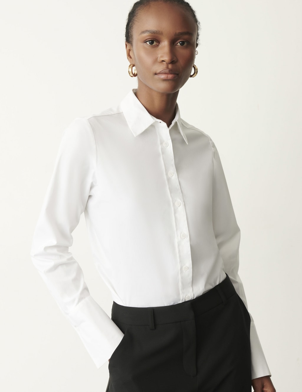 Pure Cotton Collared Shirt