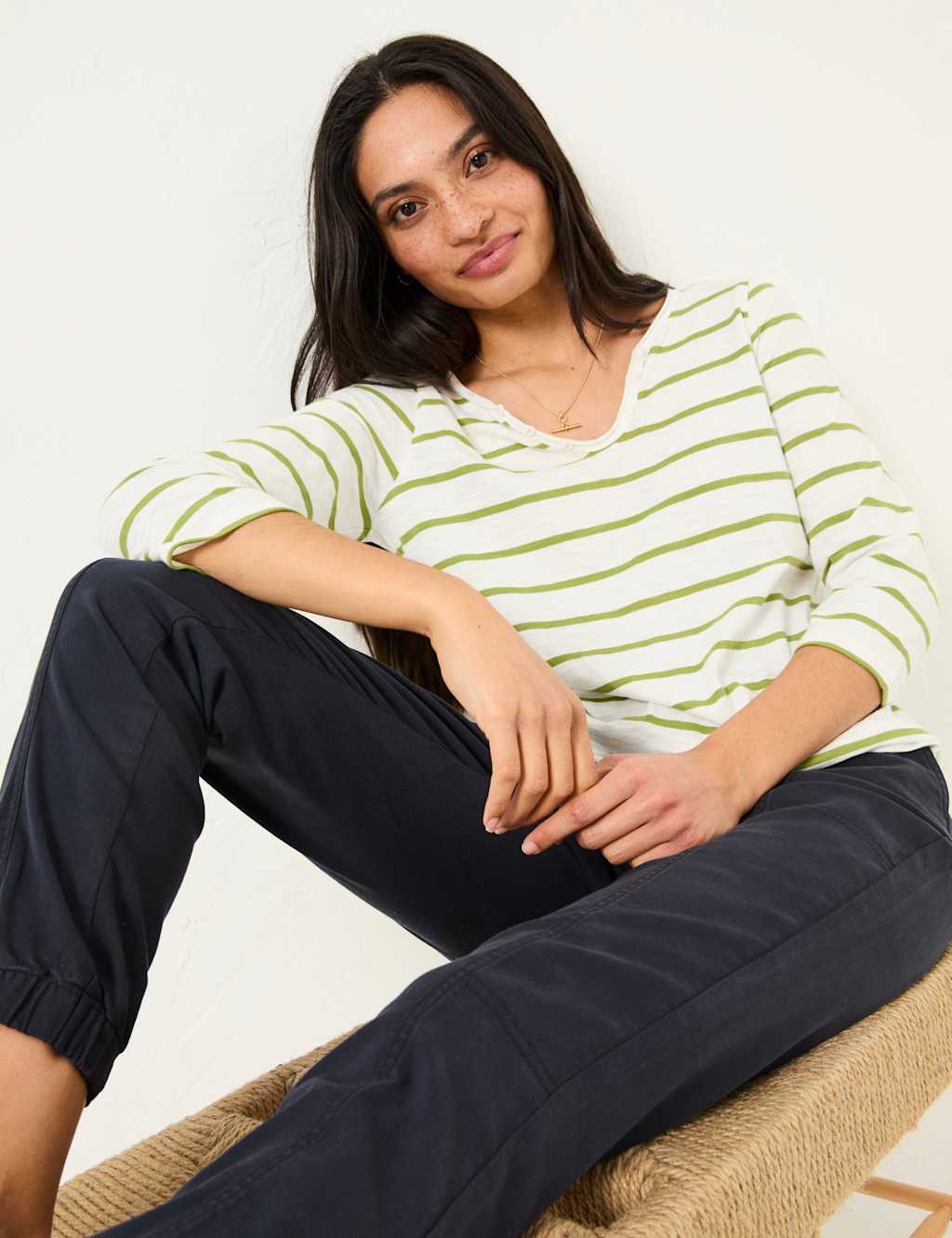 Pure Cotton Striped T-Shirt