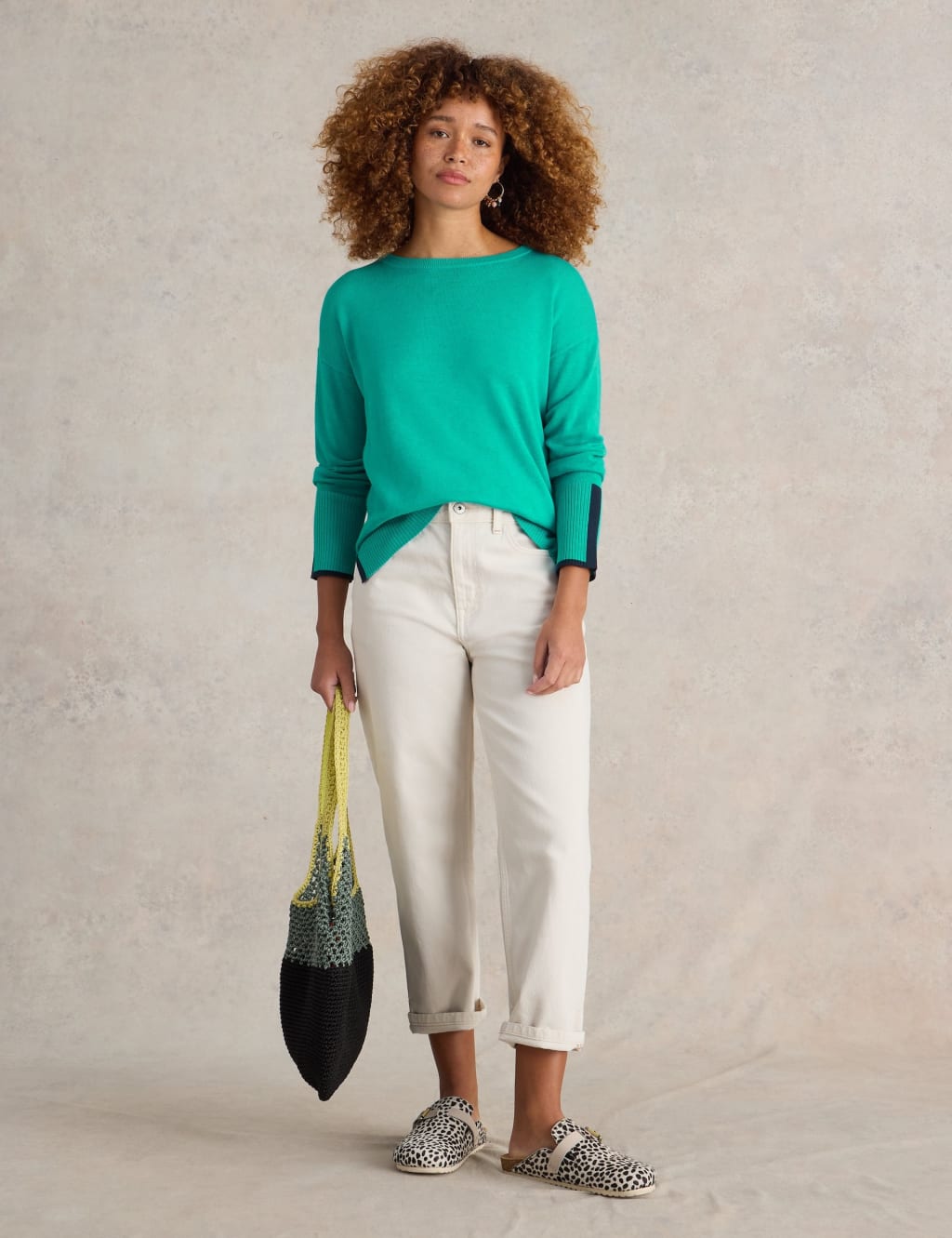 Cotton Rich Crew Neck Jumper