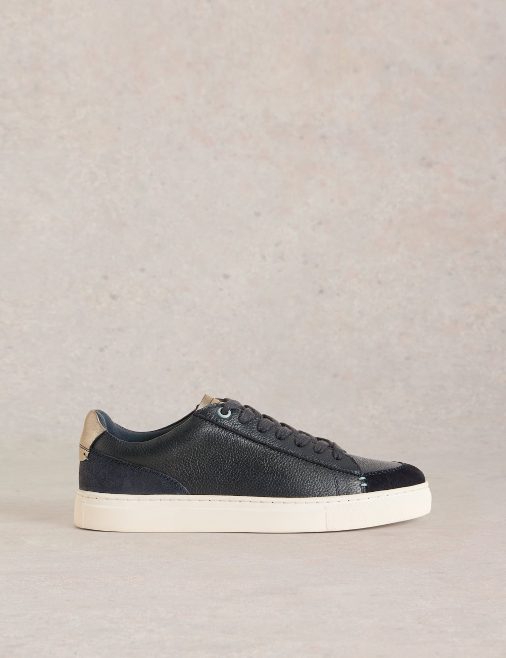 Leather Lace Up Trainers