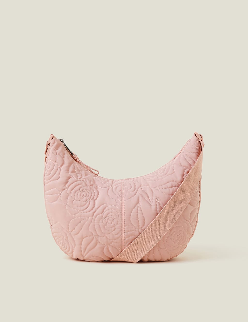 Nylon Floral Quilted Sling Bag