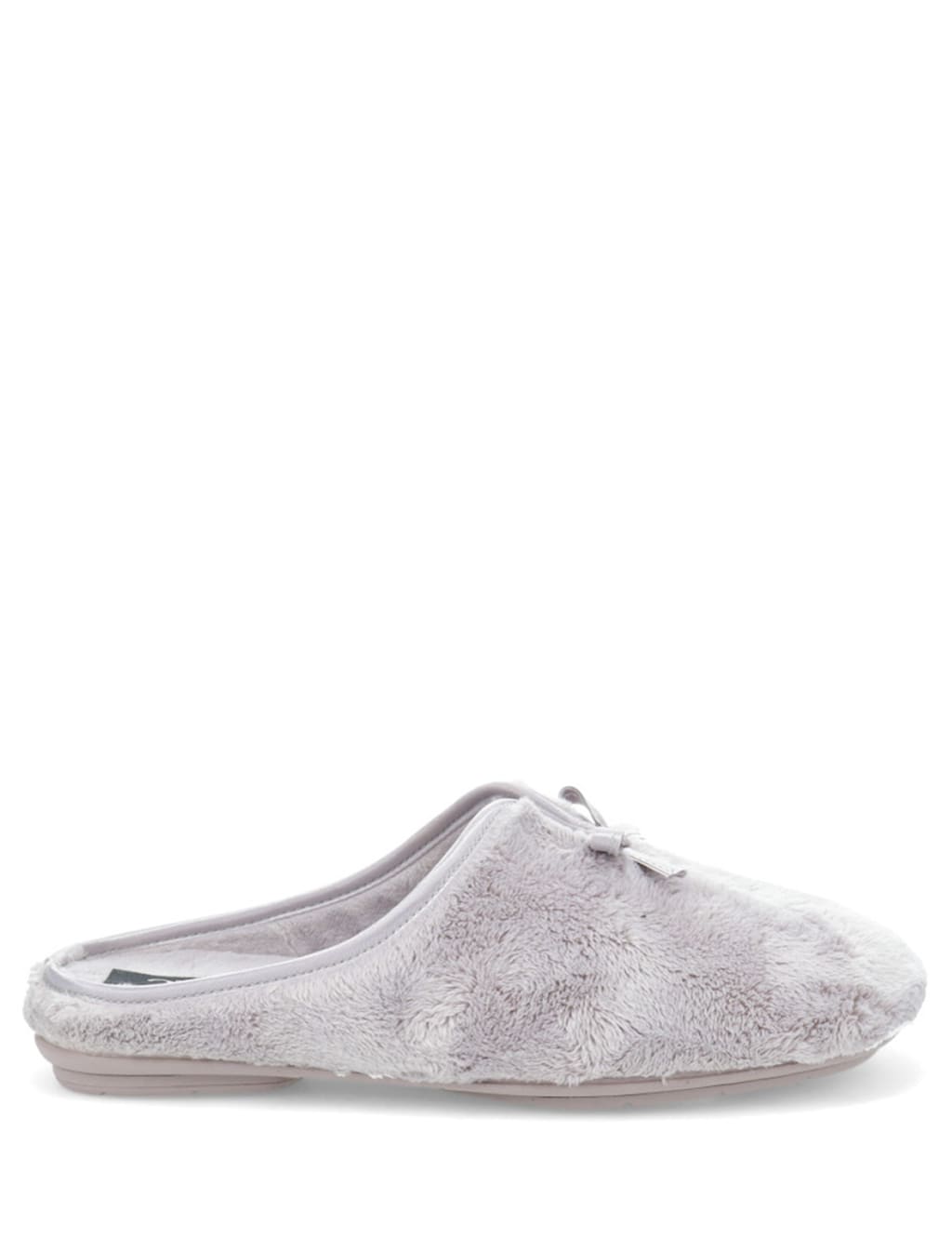 Bow Faux Fur Lined Mule Slippers