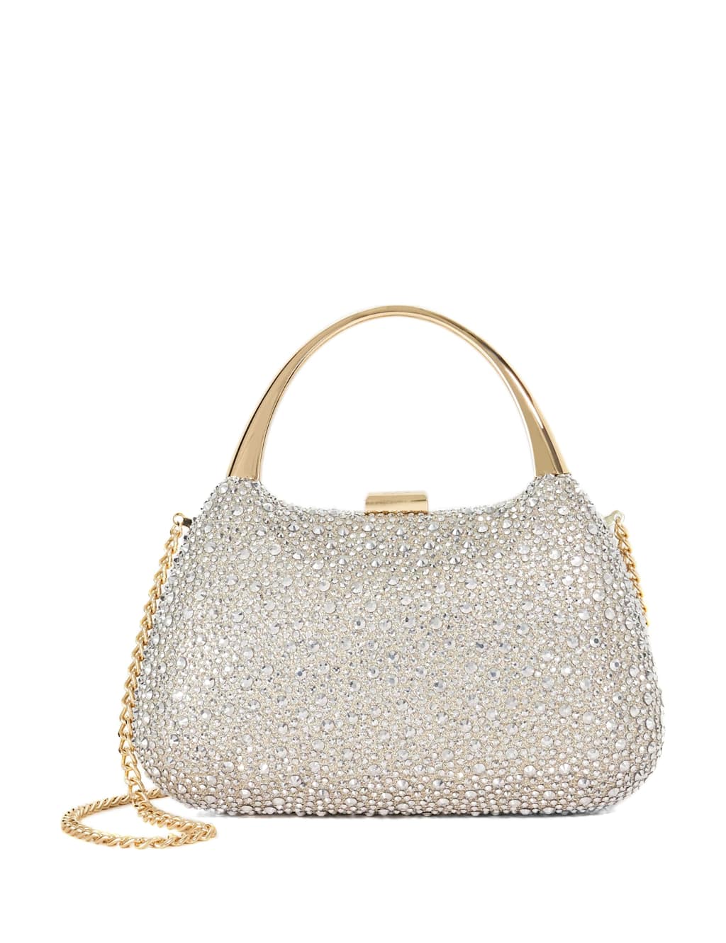Dune London Women's Diamante Gold-Tone Handle Clutch Bag - Available at M&S