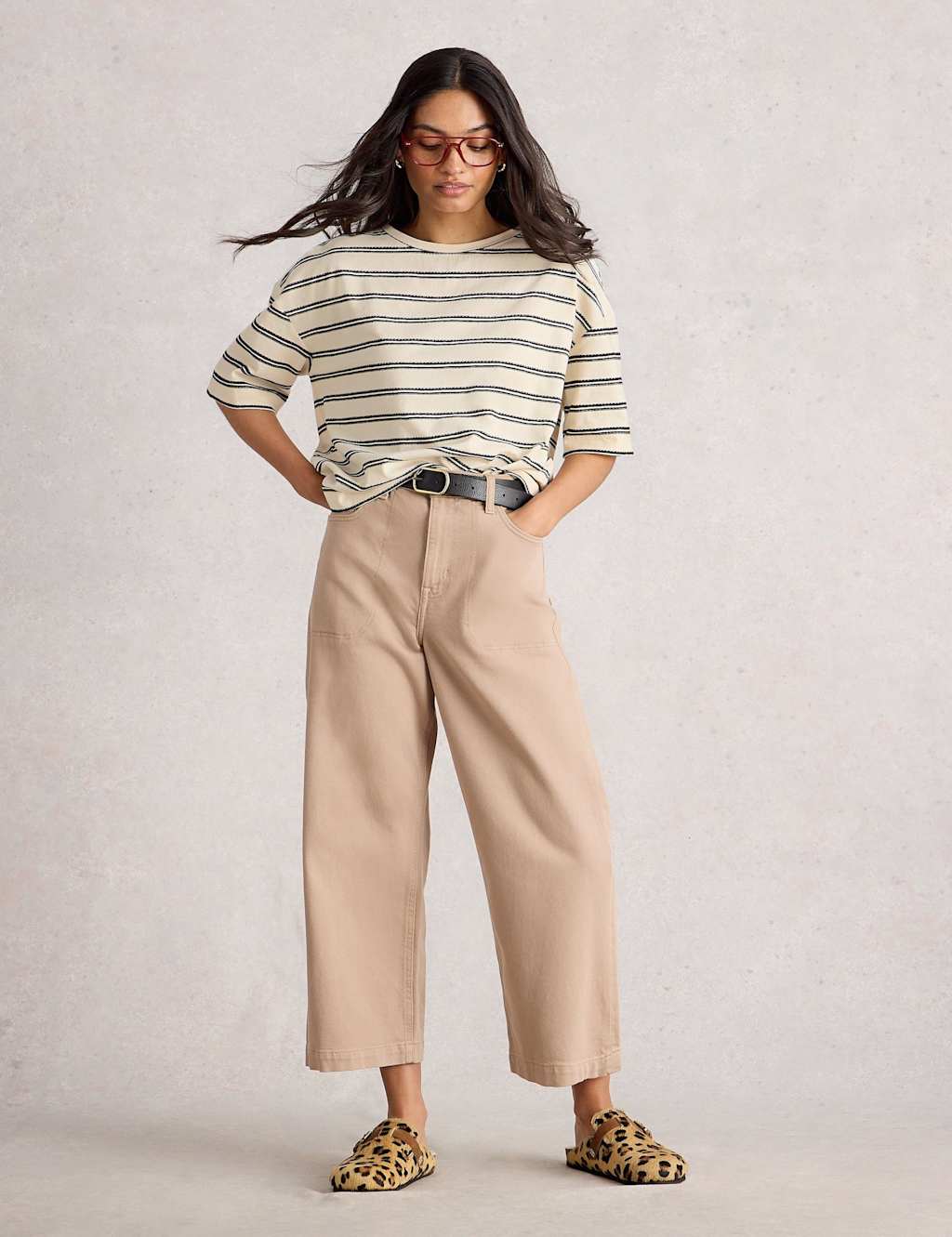 White Stuff Women's Pure Cotton Striped T-Shirt - 12 - White Mix - Available at M&S