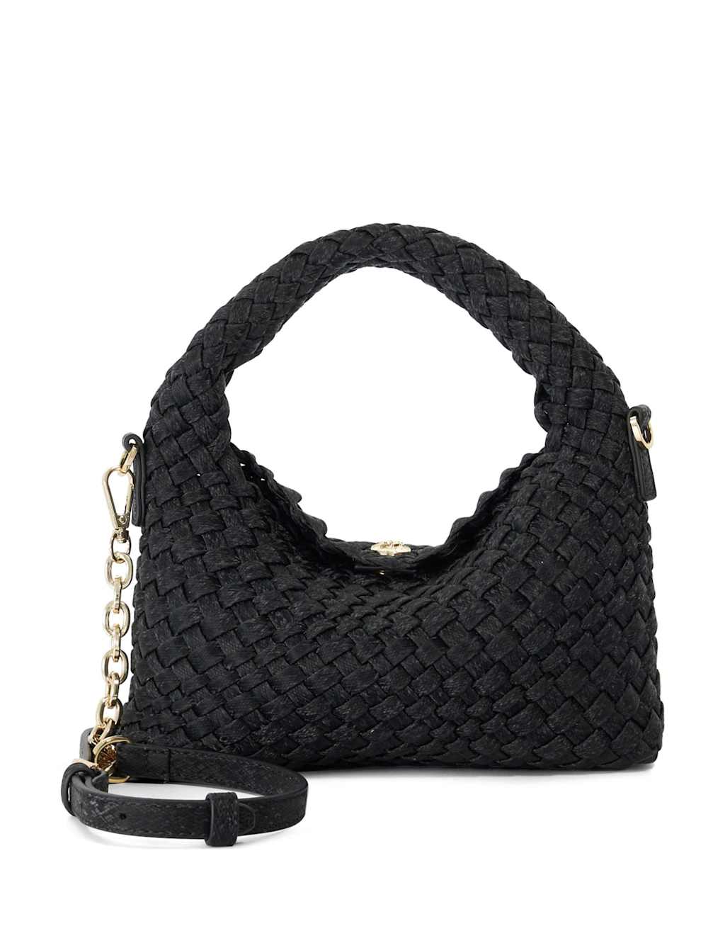 Dune London Women's Mini Woven Grab Bag - Black - Available at M&S