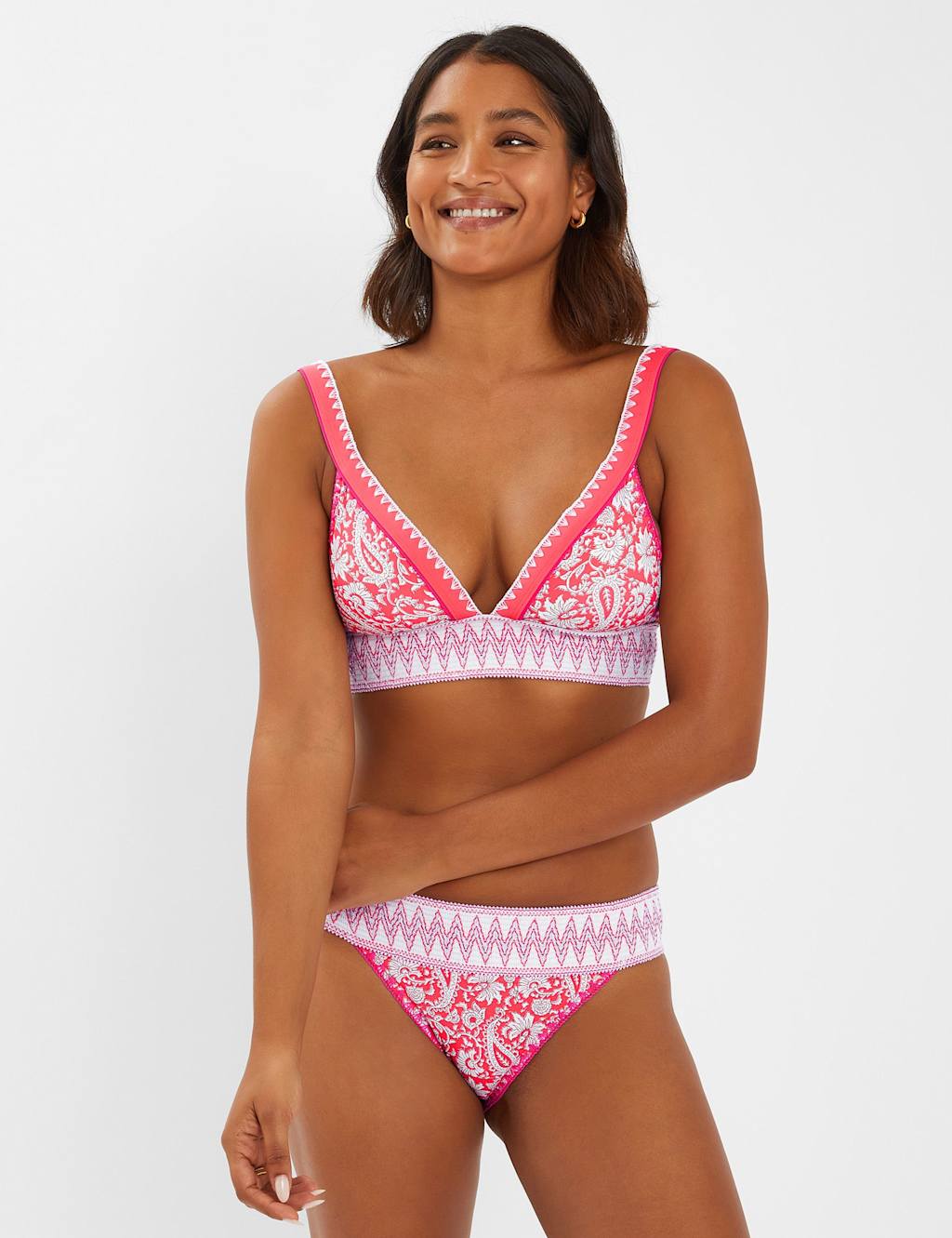 Paisley Triangle Bikini Top