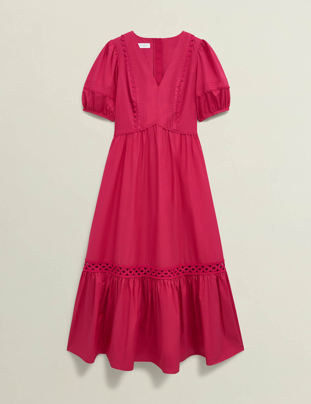 Pure Cotton Embroidered V-Neck Skater Dress
