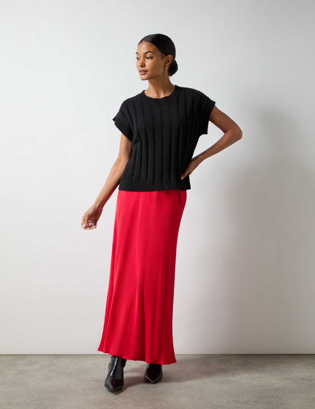 Cotton Rich Ribbed Relaxed Vest Top