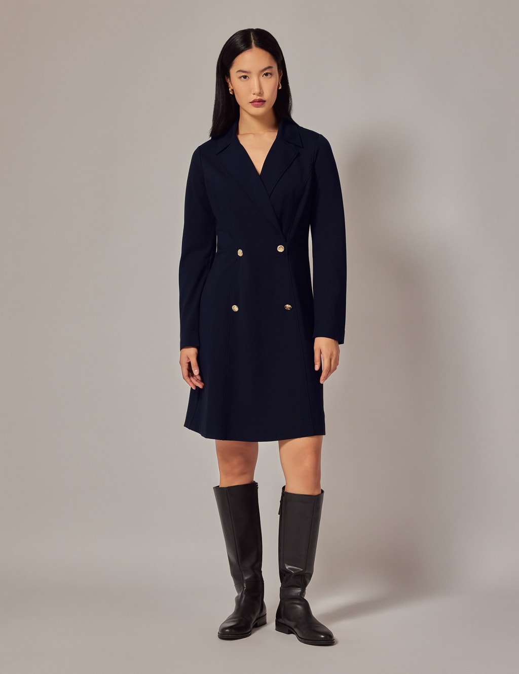 Ponte Jersey Blazer Knee Length Dress