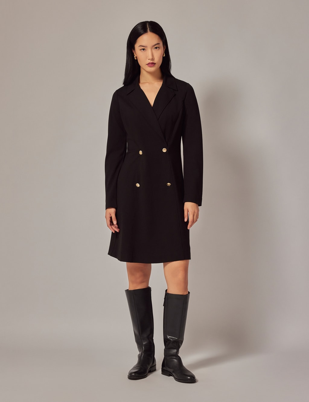 Ponte Jersey Blazer Knee Length Dress
