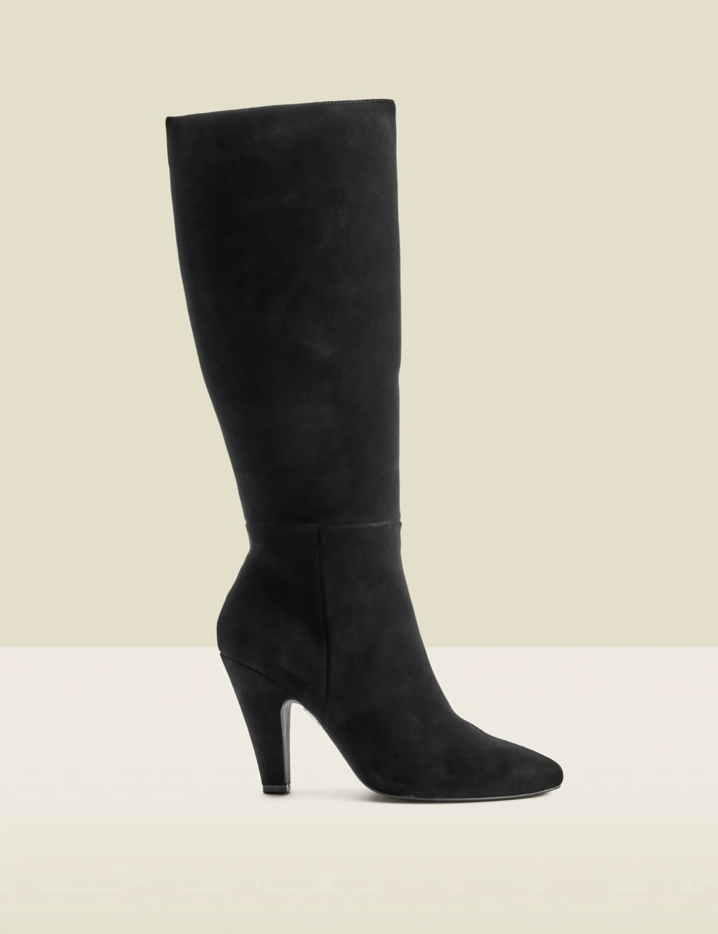 Suede Stiletto Heel Knee High Boots