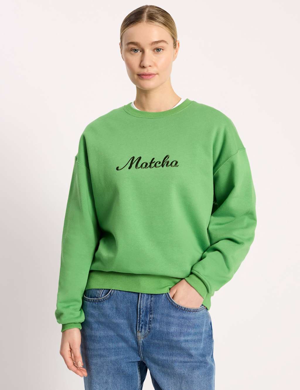 Albaray Women's Cotton Rich Sweatshirt - 8 - Green Mix - Available at M&S
