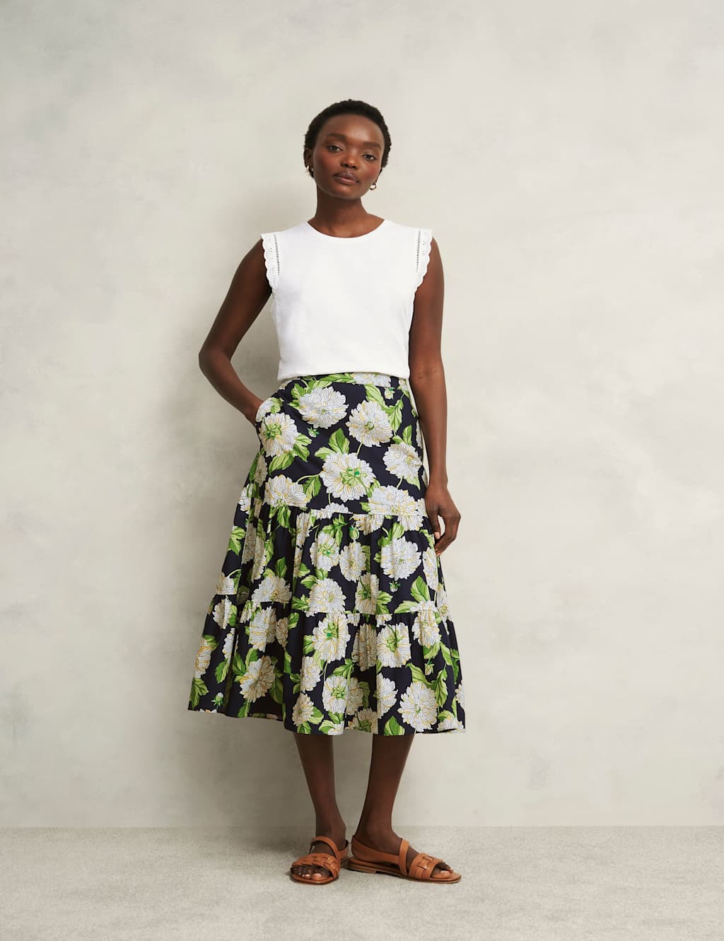 Pure Cotton Broderie Relaxed Blouse