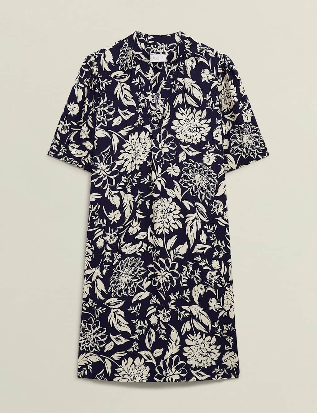 Floral V-Neck Knee Length Shift Dress