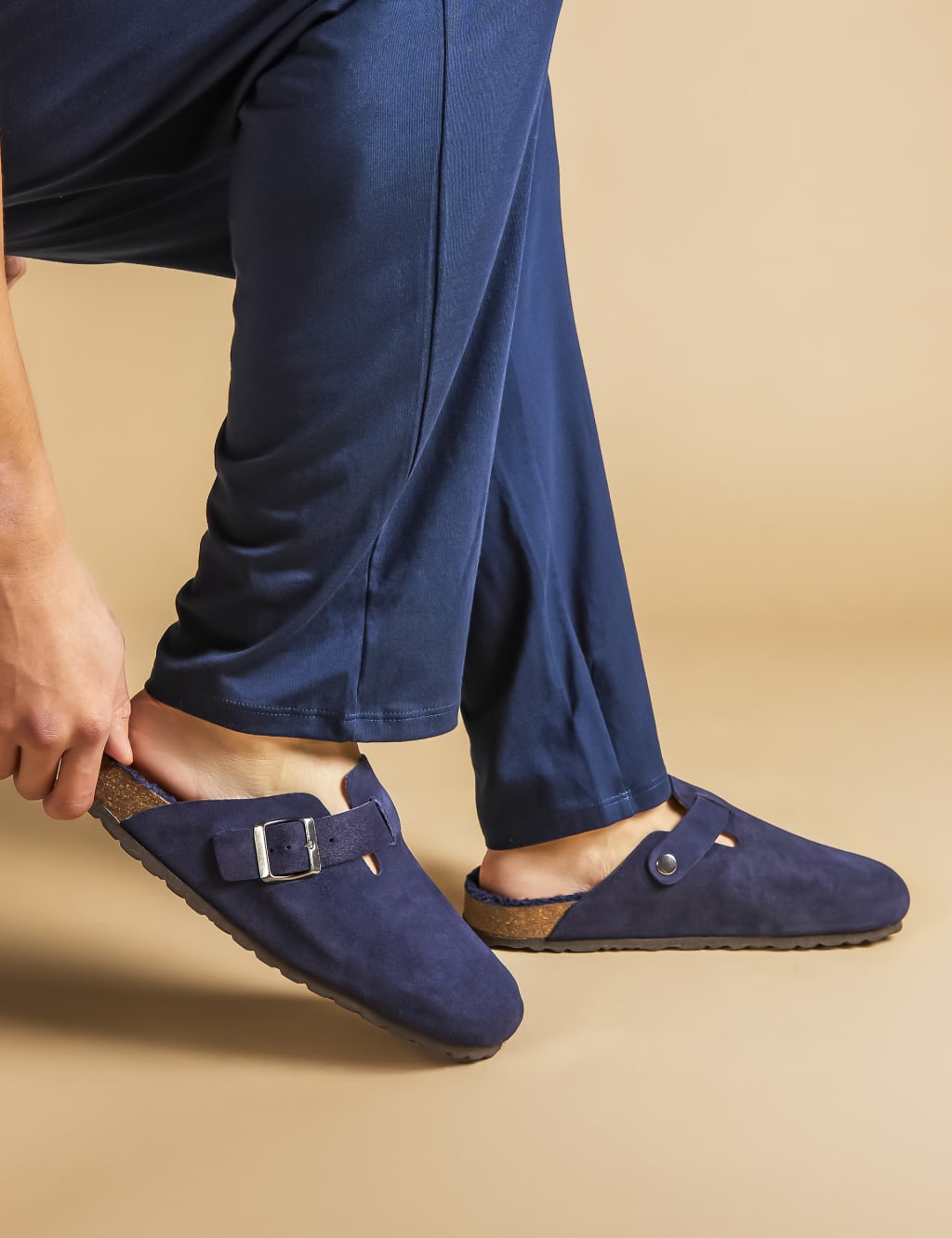 Suede Mule Slippers
