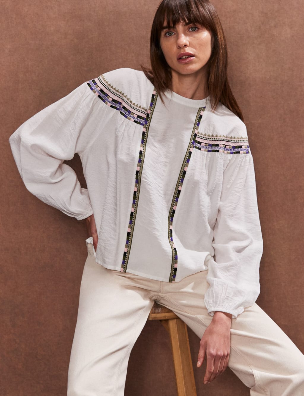 Embroidered Detail Blouse