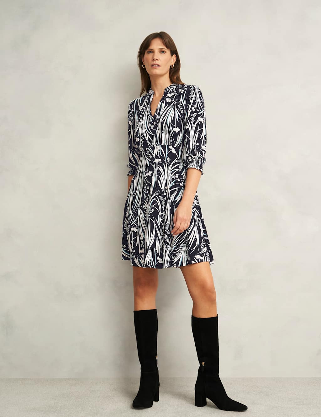 Cotton Rich Jersey Floral Mini Skater Dress