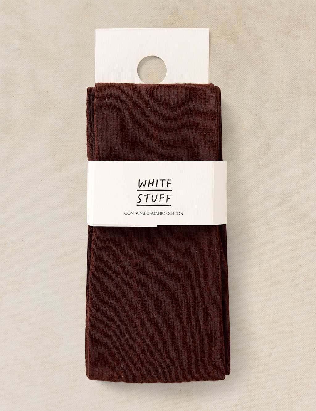 White Stuff Women's Cotton Rich Matt Tights - Large - Brown - Available at M&S