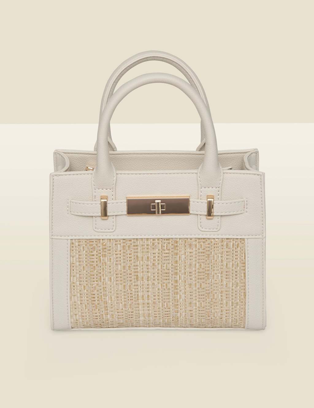 Sosandar Women's Raffia Tote Bag - Ivory - Available at M&S