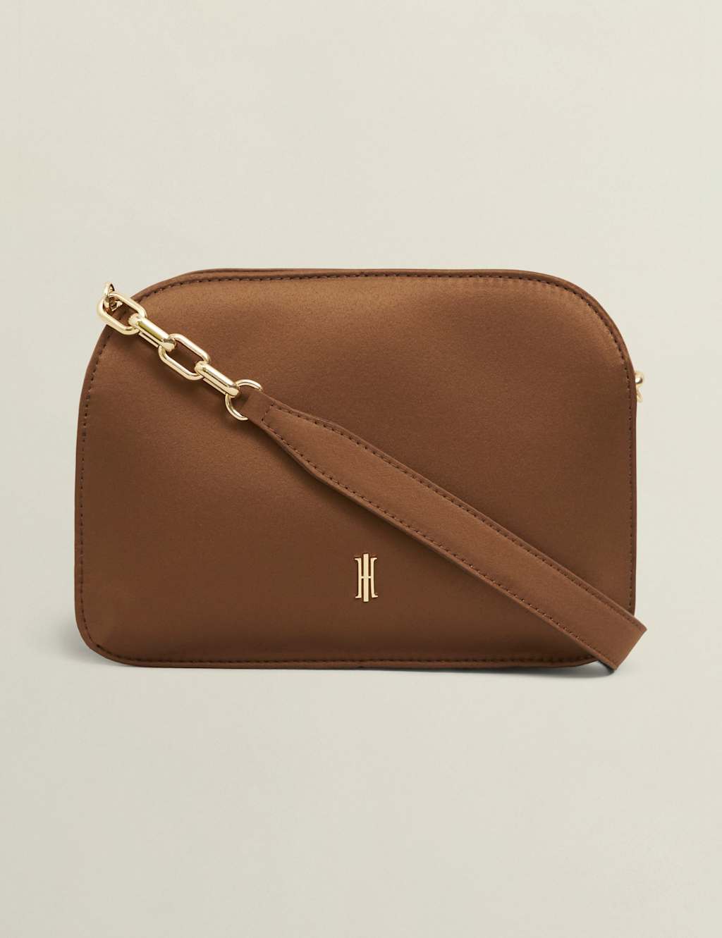 Satin Chain Strap Clutch Bag