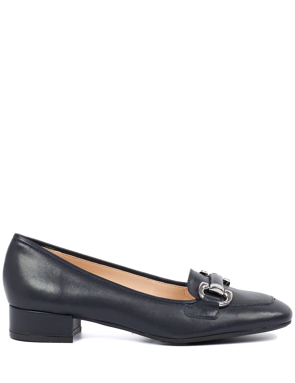Leather Block Heel Pumps
