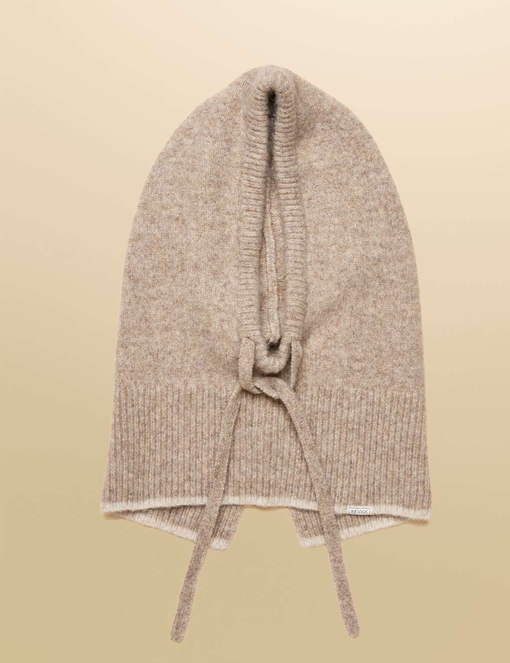 Joules Knitted Balaclava Hat Beige