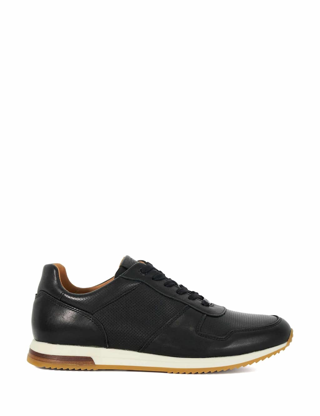 Dune London Suede Lace Up Trainers Black