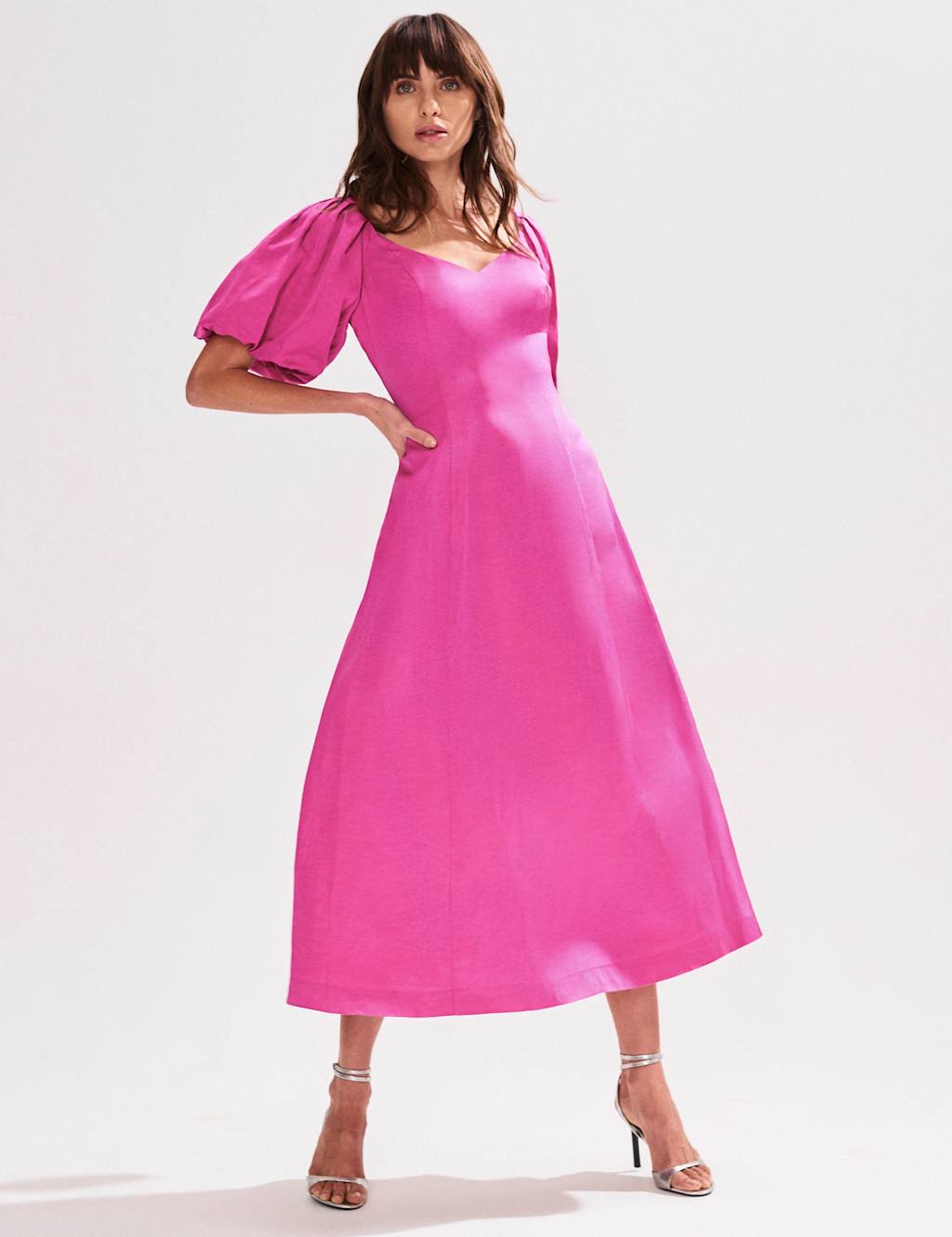 Puff Sleeve Midaxi Tea Dress
