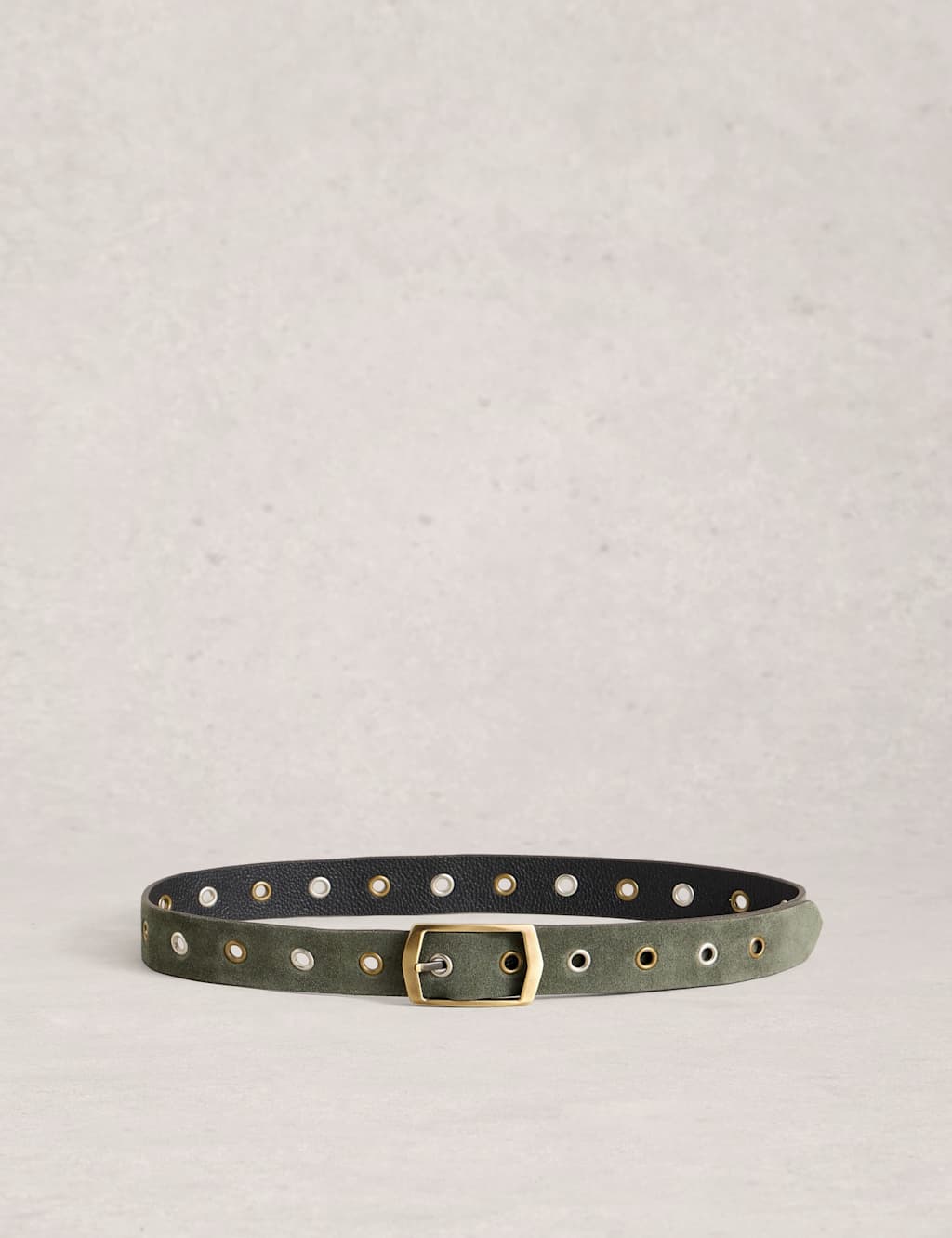 White Stuff Women's Leather Reversible Jeans Belt - Small-Medium - Black Mix - Available at M&S