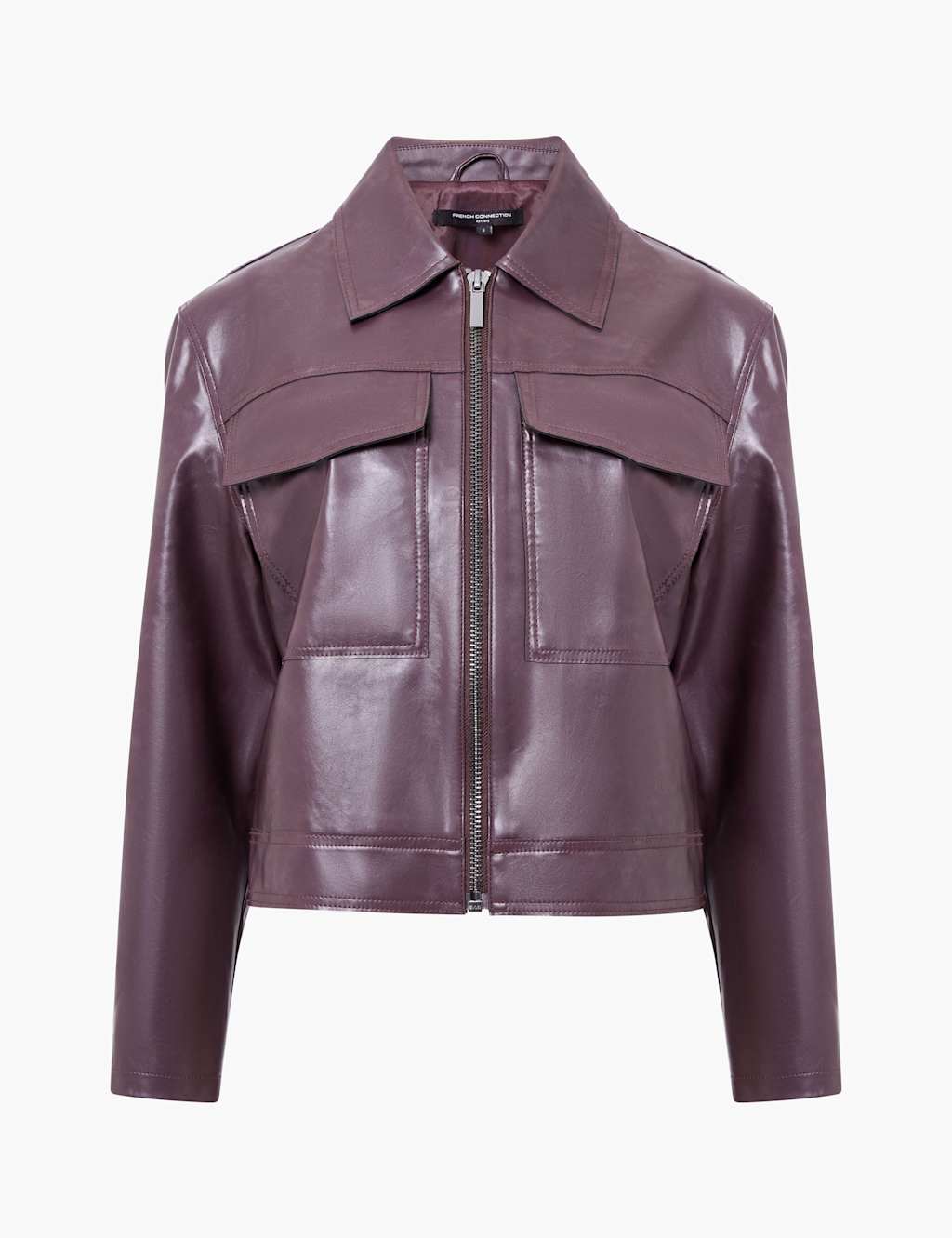 French Connection Bomber Jacket Burgundy