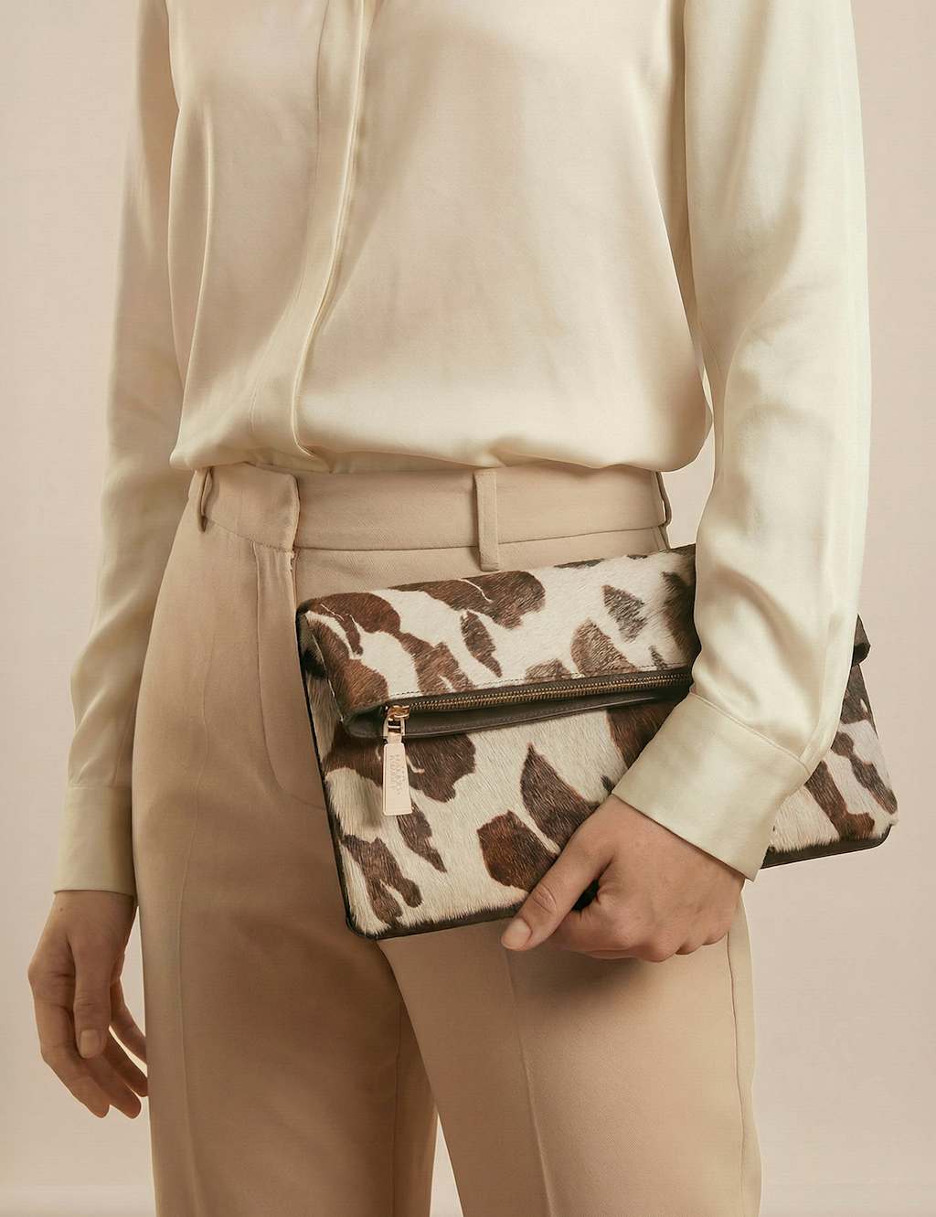 Jones Bootmaker Women's Fold Over Animal Print Clutch - Multi - Available at M&S