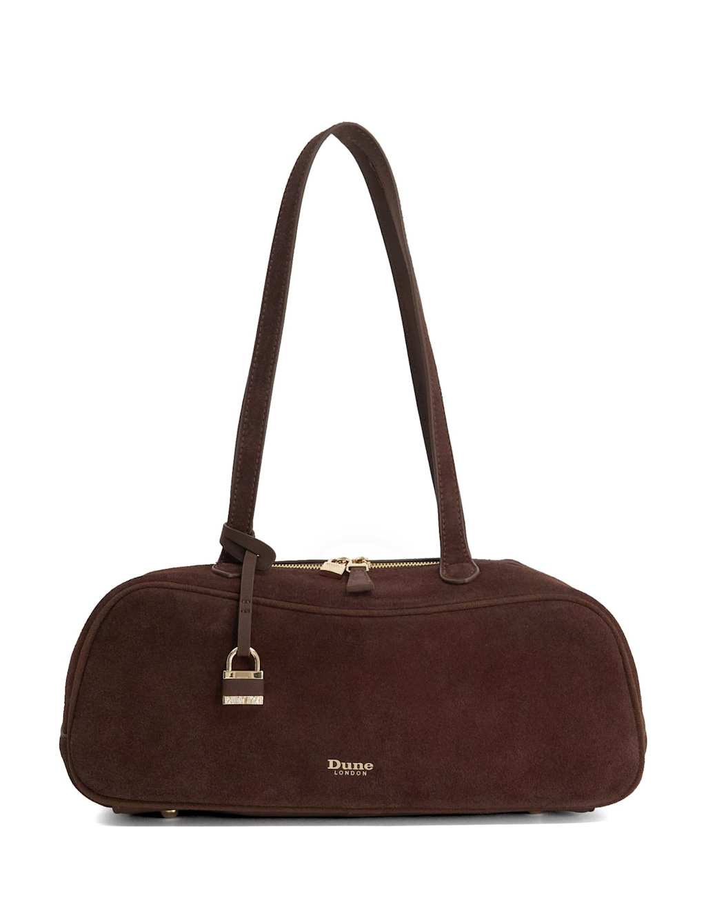 Dune London Women's Suede Long Handle Bowler Bag - Brown - Available at M&S
