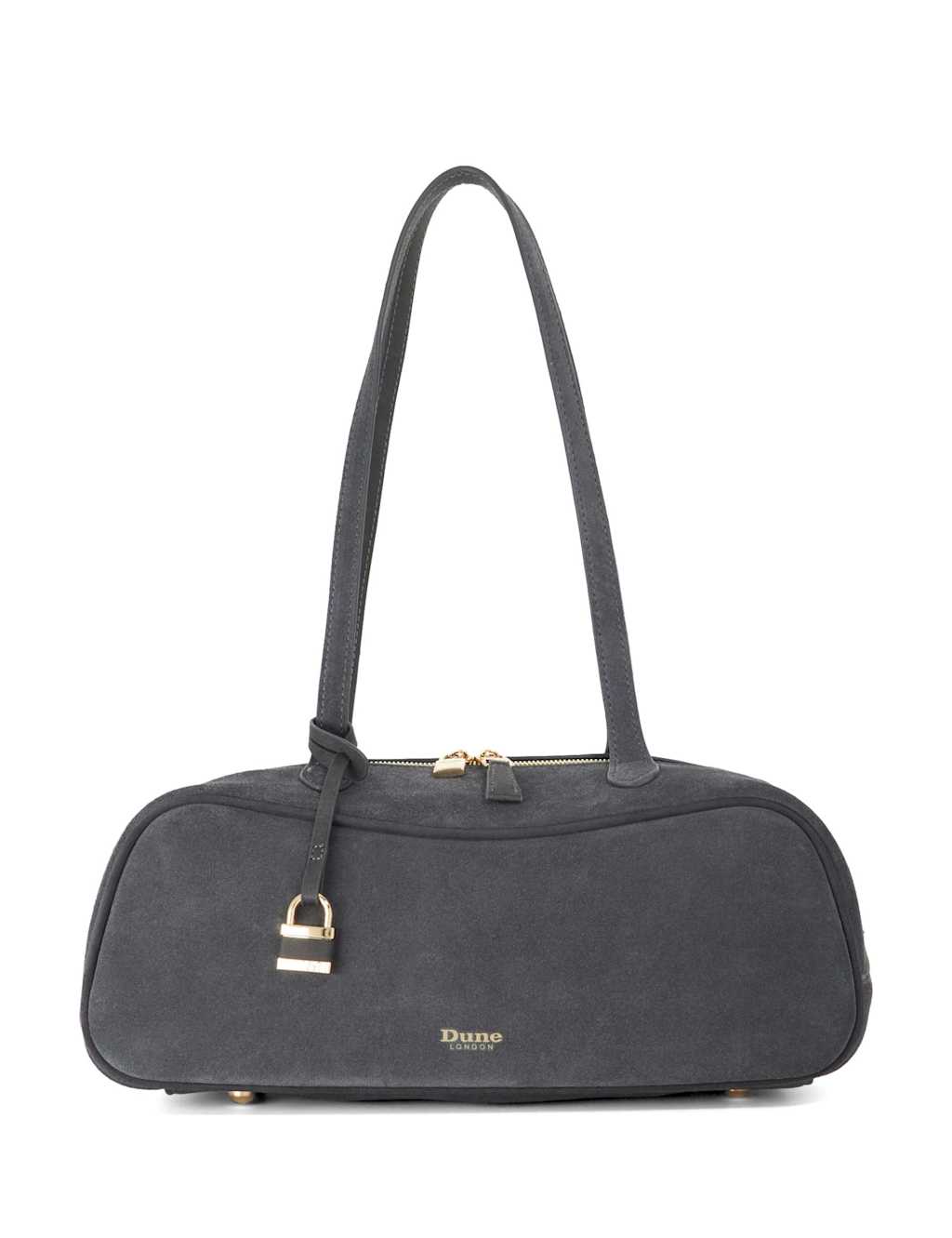 Dune London Women's Suede Long Handle Bowler Bag - Grey - Available at M&S