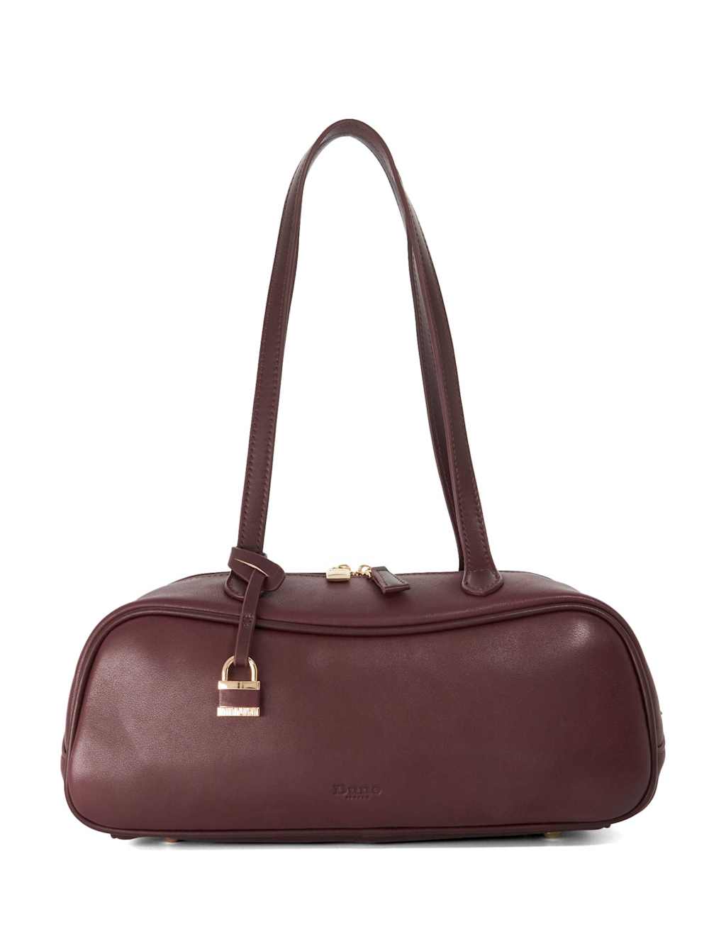 Dune London Women's Suede Long Handle Bowler Bag - Burgundy - Available at M&S