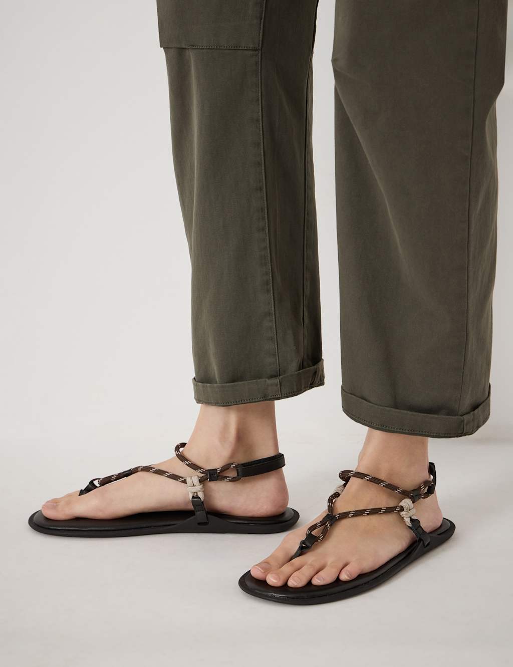 Hush Women's Rope Flat Sandals - 38 - Brown - Available at M&S