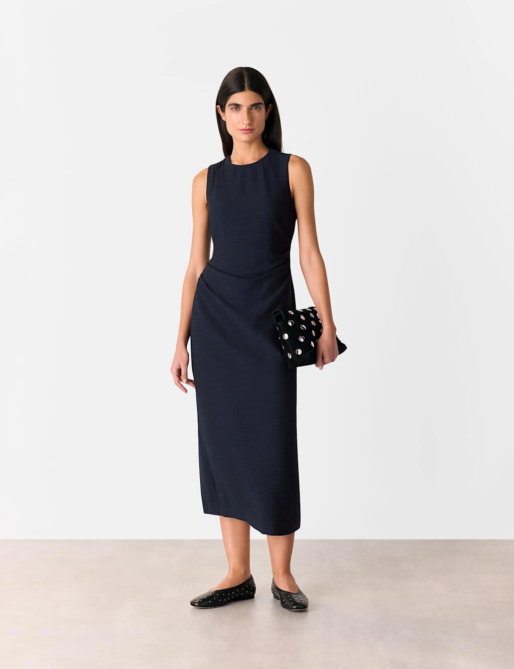 Textured Midi Column Dress