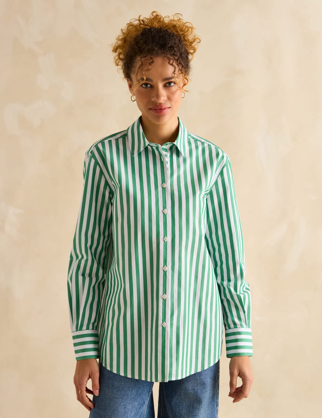 Pure Cotton Striped Relaxed Shirt
