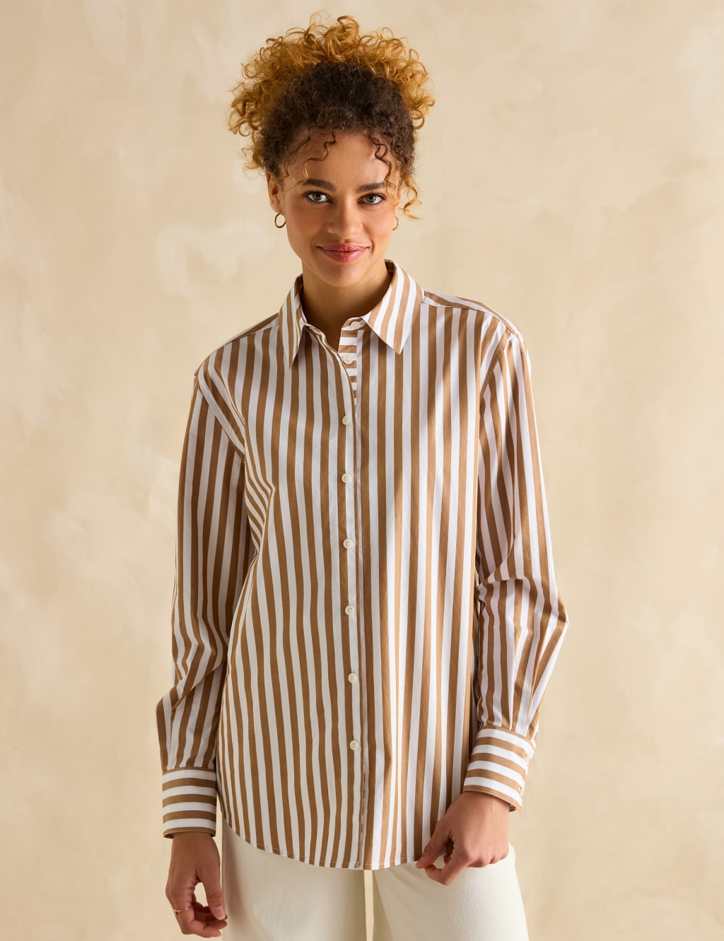 Pure Cotton Striped Relaxed Shirt