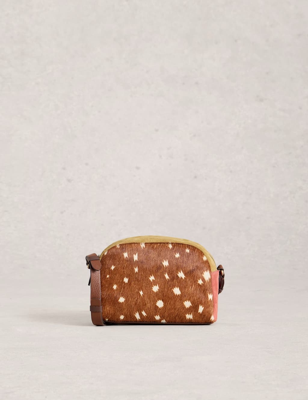 White Stuff Women's Leather Colour Block Cross Body Bag - Pink Mix - Available at M&S