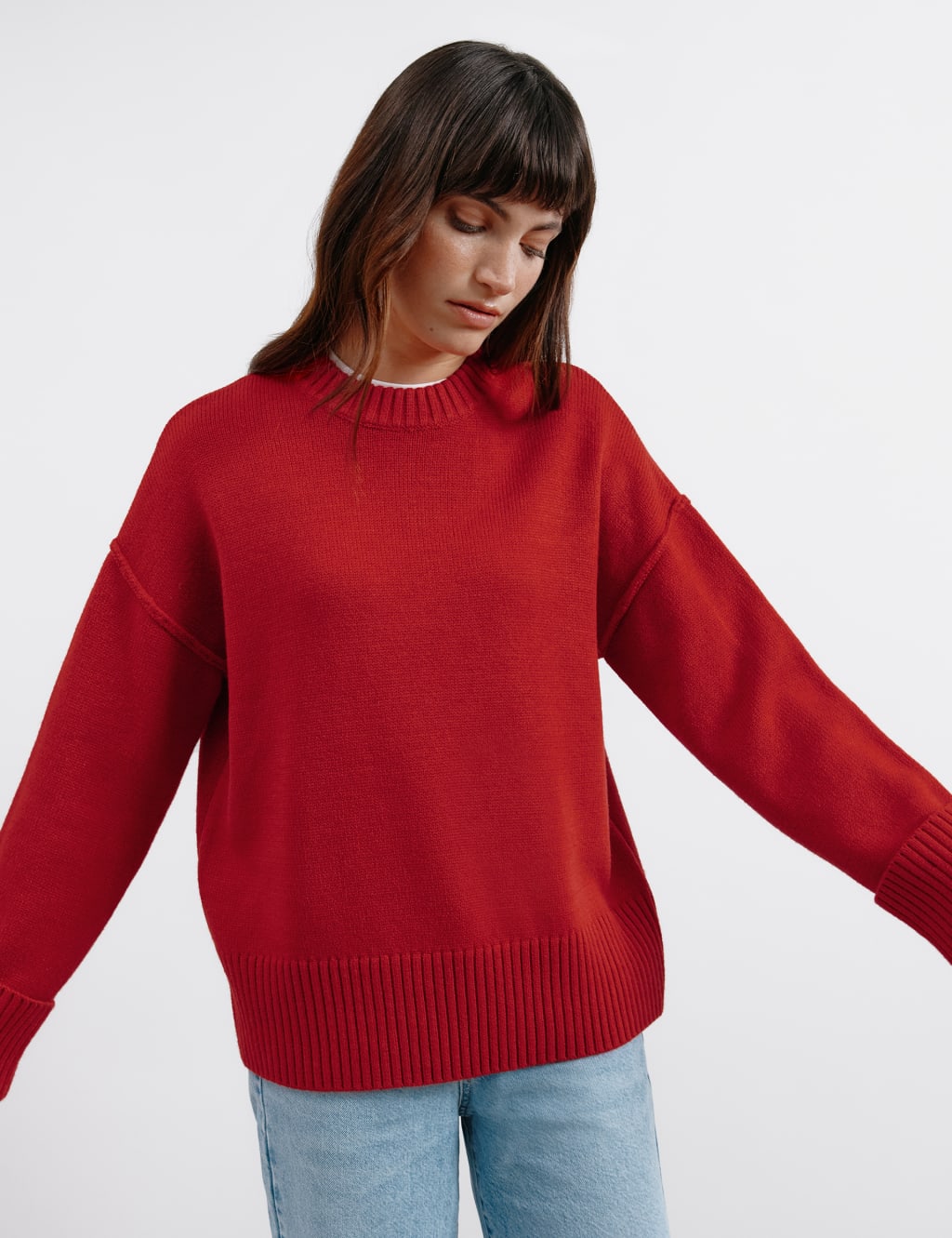 Red jumper marks and spencer discount