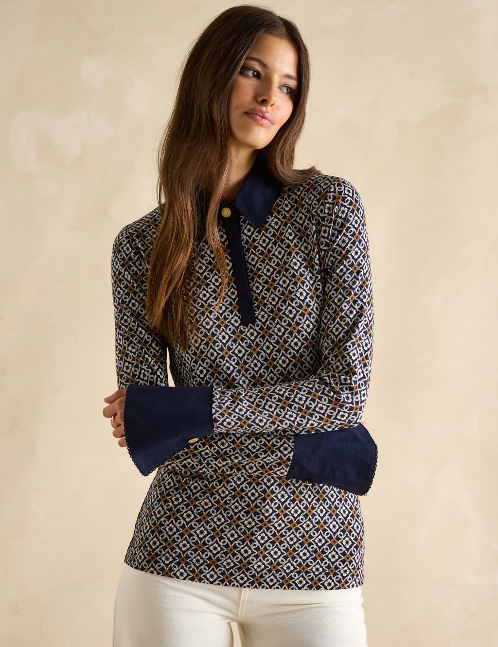 Geometric Collared Top