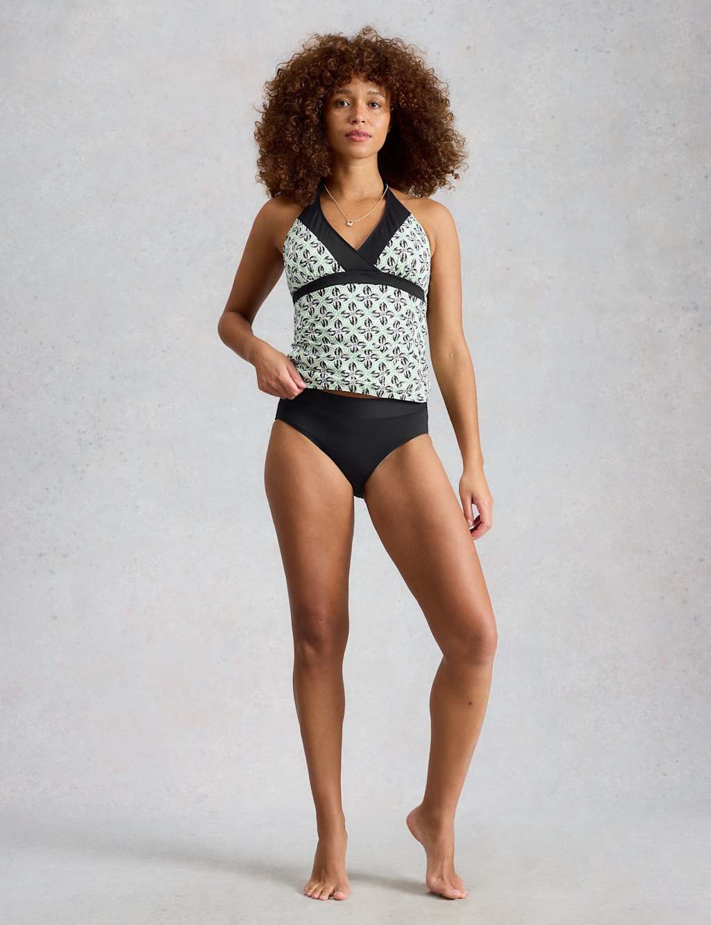 White Stuff Women's High Waisted Bikini Bottoms - 16 - Black - Available at M&S