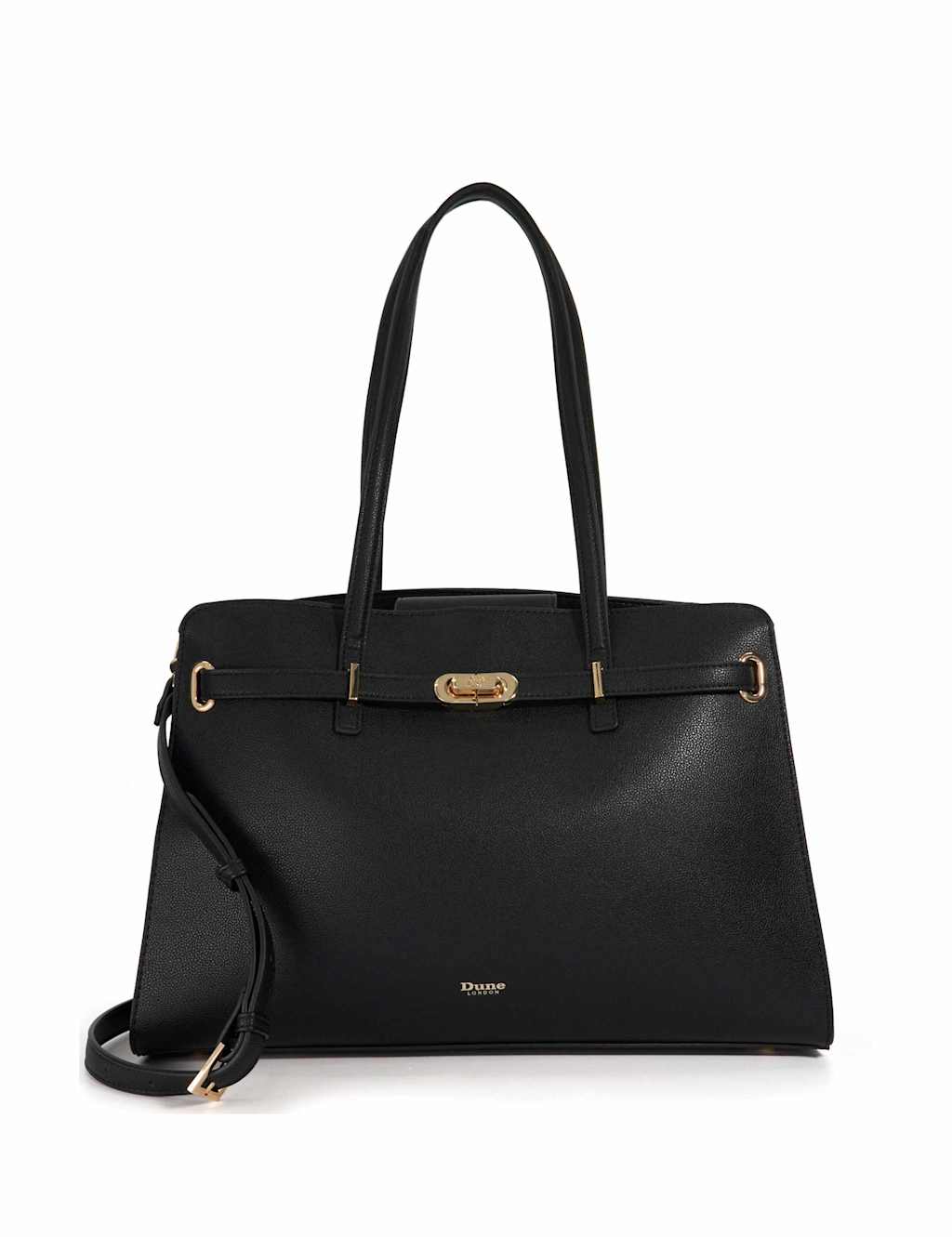 Dune London Women's Leather Buckle Strap Tote Bag - Black - Available at M&S
