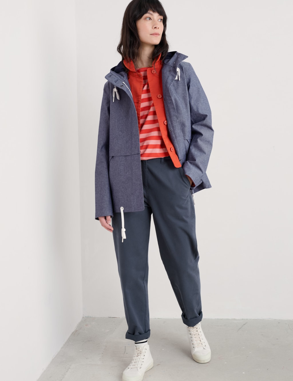 Pure Cotton Hooded Raincoat