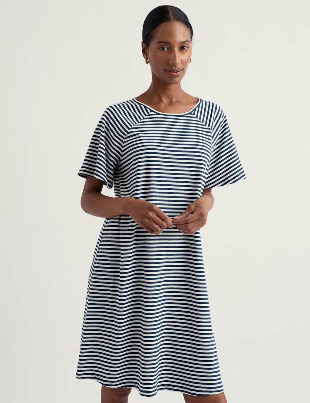 Seasalt Cornwall Women's Cotton Rich Striped Nightdress - 14 - Navy Mix - Available at M&S