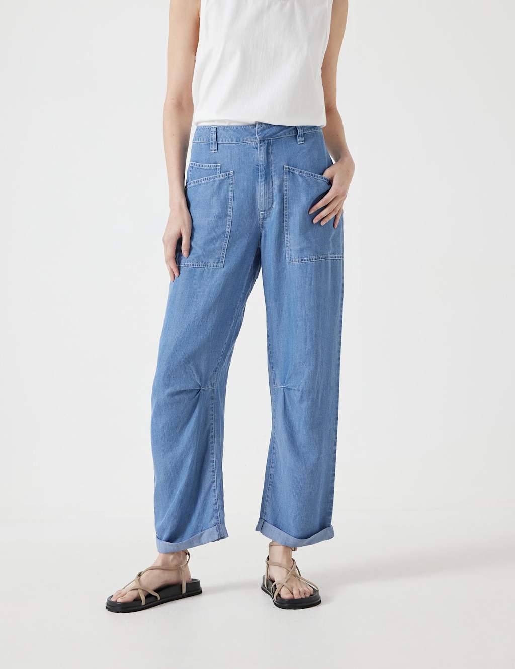 Pure Lyocell Straight Leg Jeans