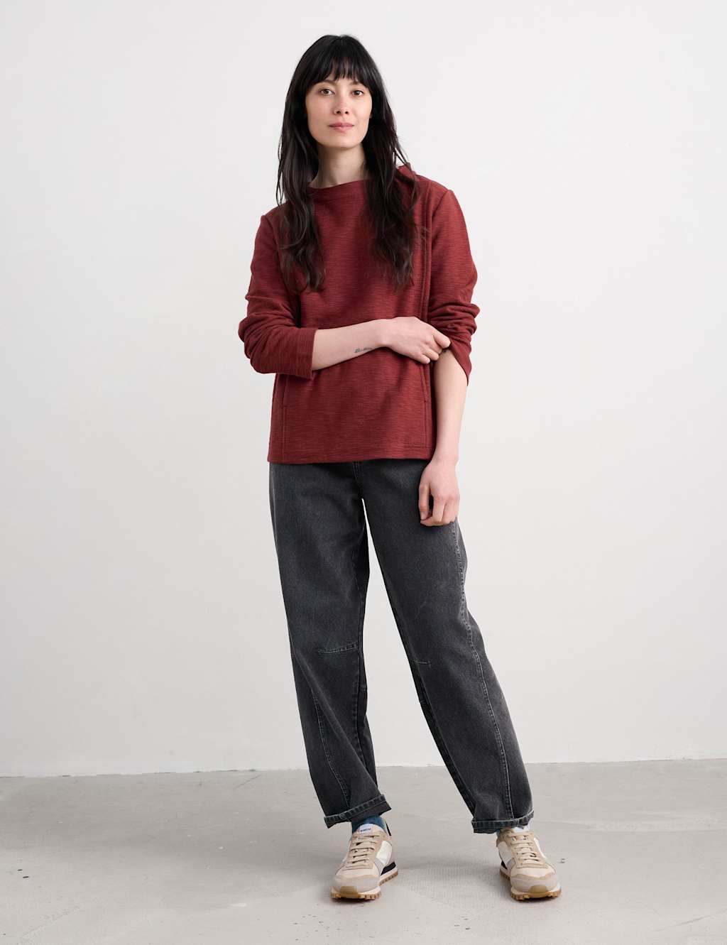 Seasalt Cornwall Pure Cotton Sweatshirt Brown