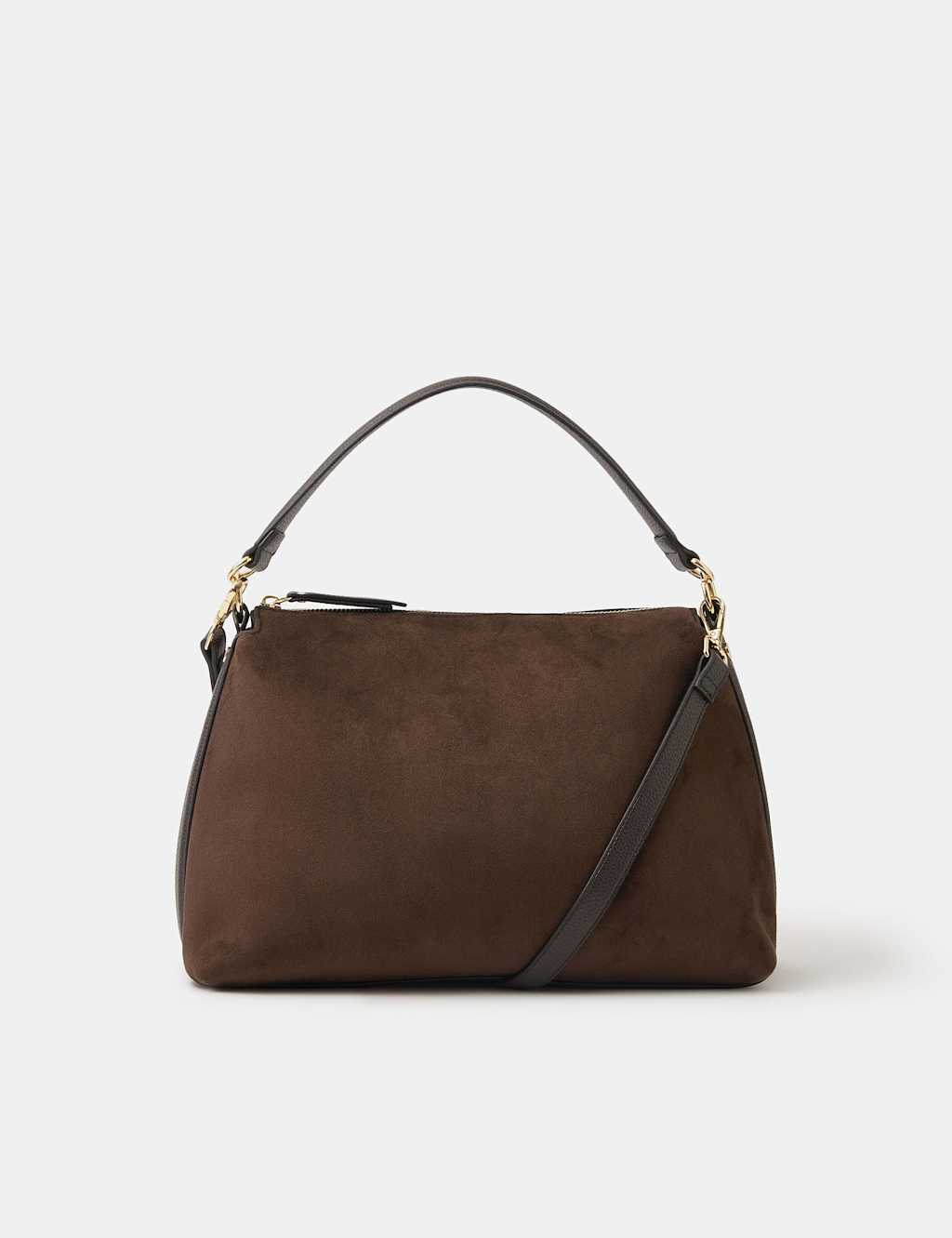 ACCESSORIZE Suedette Slouchy Grab Bag Chocolate